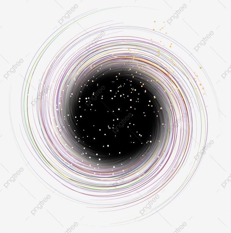 Черная дыра на прозрачном фоне