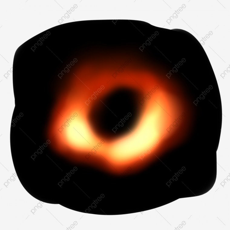 Черная дыра на прозрачном фоне