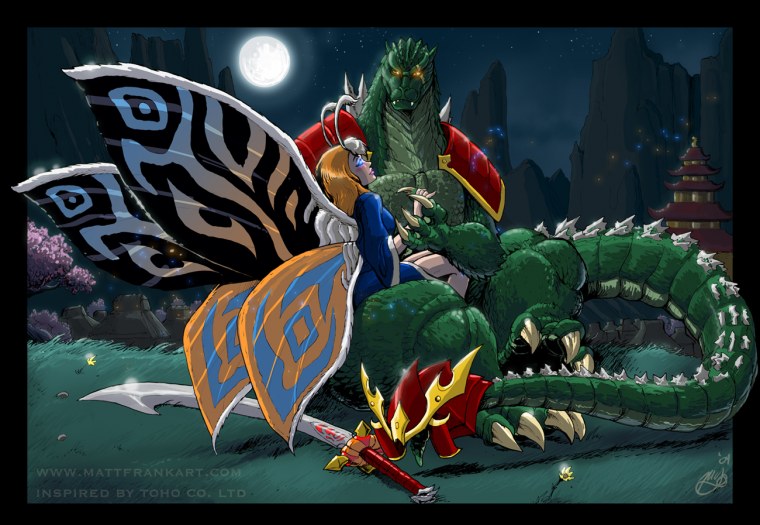 Аниме Мотра и Годзилла