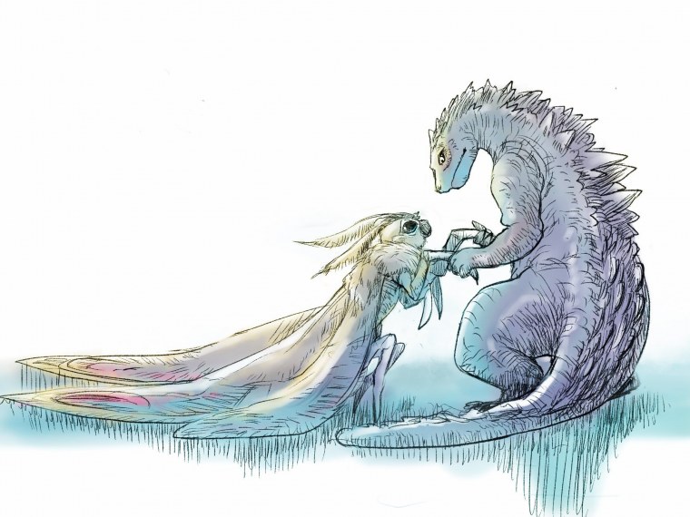 Милые комиксы Годзилла