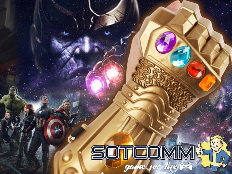 Танос с перчаткой бесконечности арт 1920