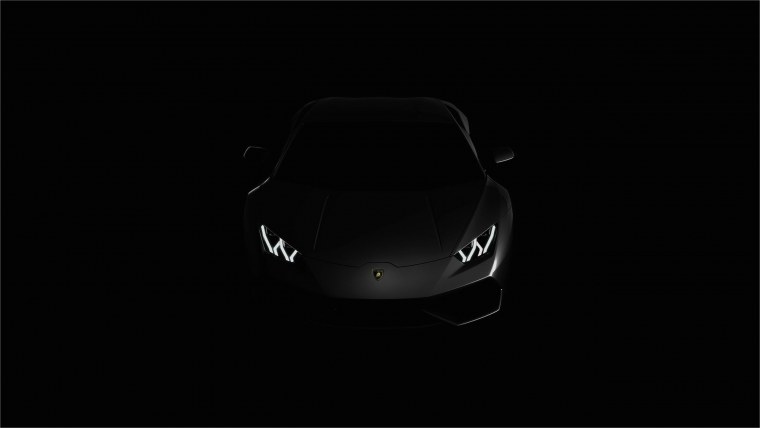 Lamborghini Huracan в темноте