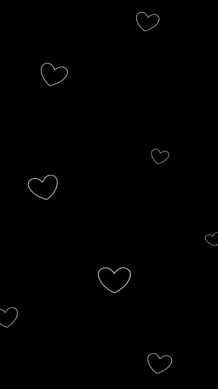 Чёрный экран с сердечком