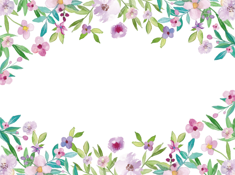 Цветочная рамка акварель