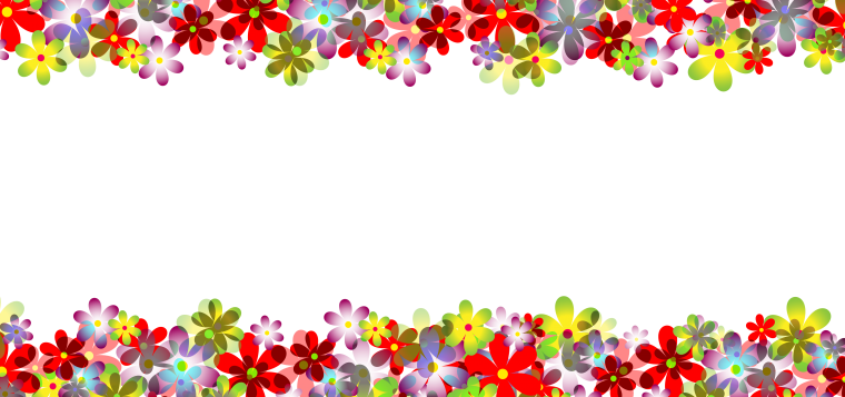 Цветочная рамка горизонтальная