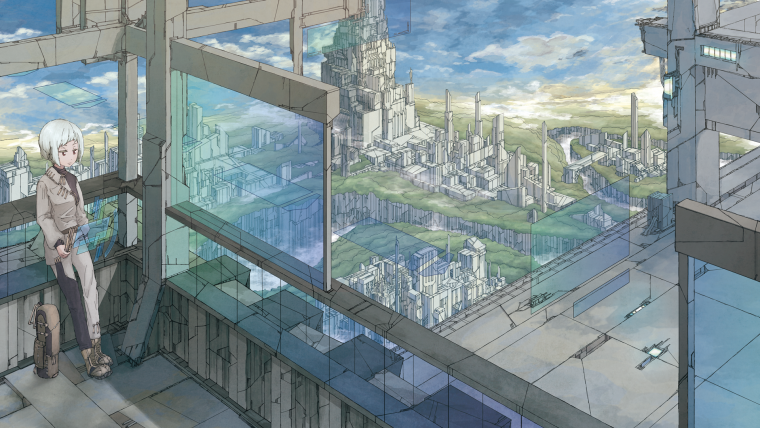 Аниме девушка с бокалом