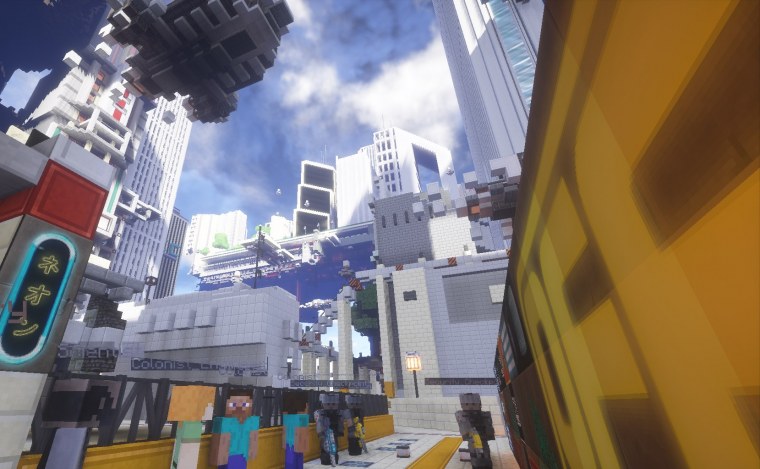 Киьбер панк здание майнкрафт