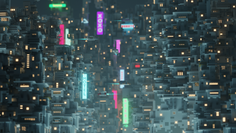 Cyberpunk 2077 город майнкрафт