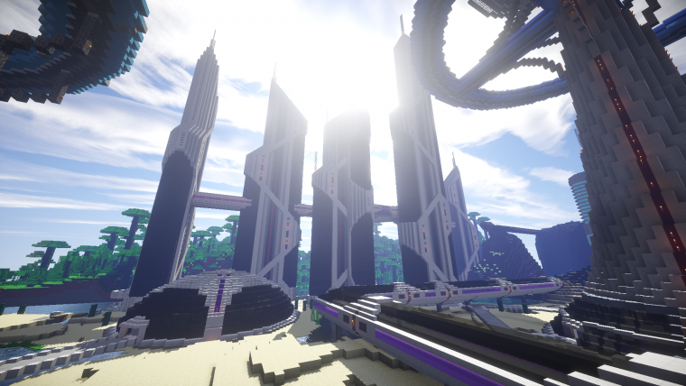 Постройки в МАЙНКРАФТЕ В стиле будущего