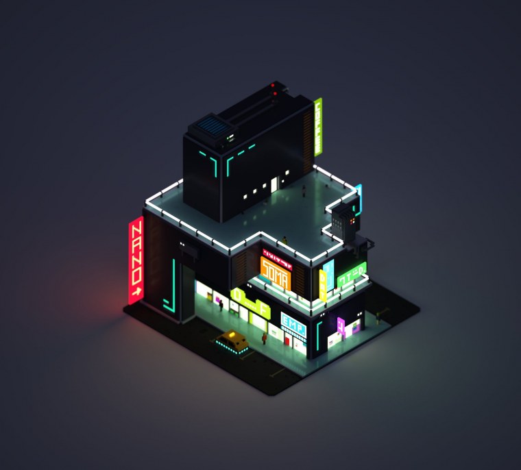 Город в Магика воксель