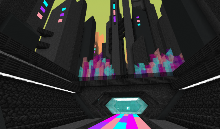 Киберпанк стиль майнкрафт