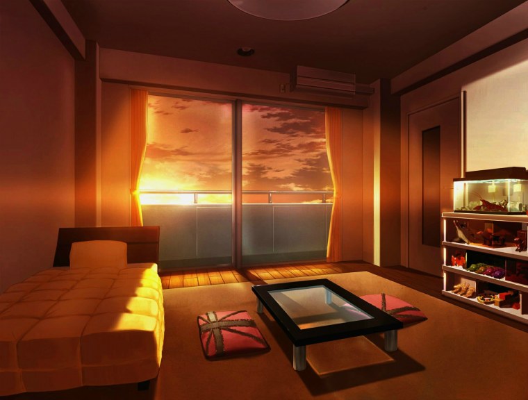 Аниме фон комната