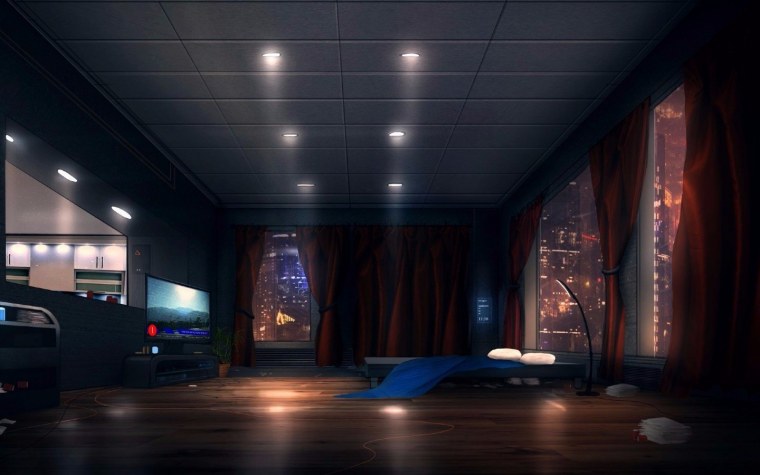 Тёмная комната фон гача