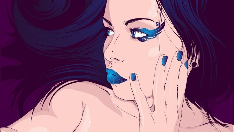 Мультяшные девушки с ногтями