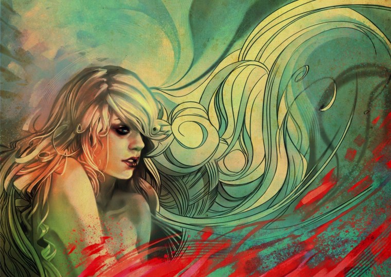 Красивая девушка арт