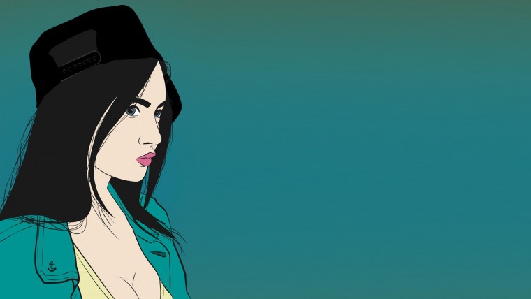 Брюнетка рисунок