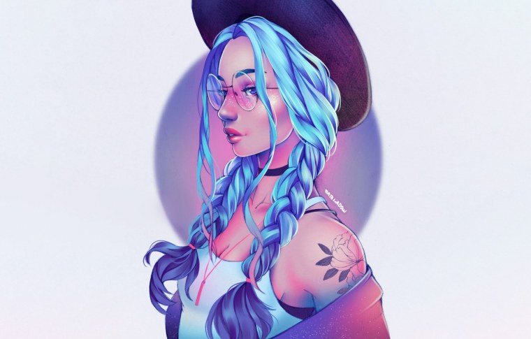 Обои арт девушки