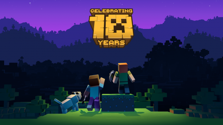 Пейзаж в стиле майнкрафт