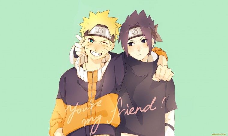 Аниме обои Наруто и Саске