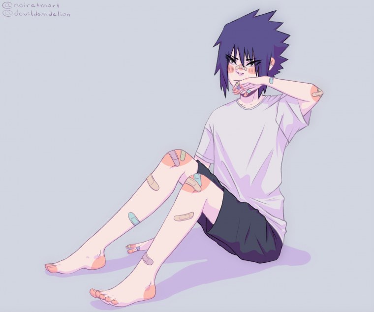 Саске поддрачивает Наруто