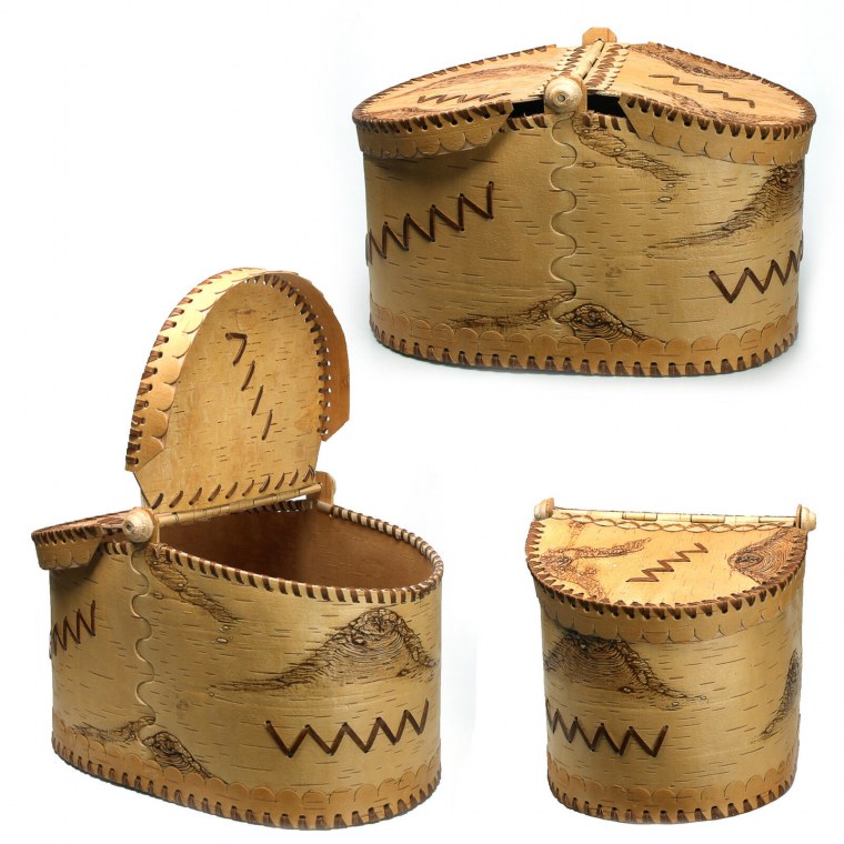 Кора березы с листьями