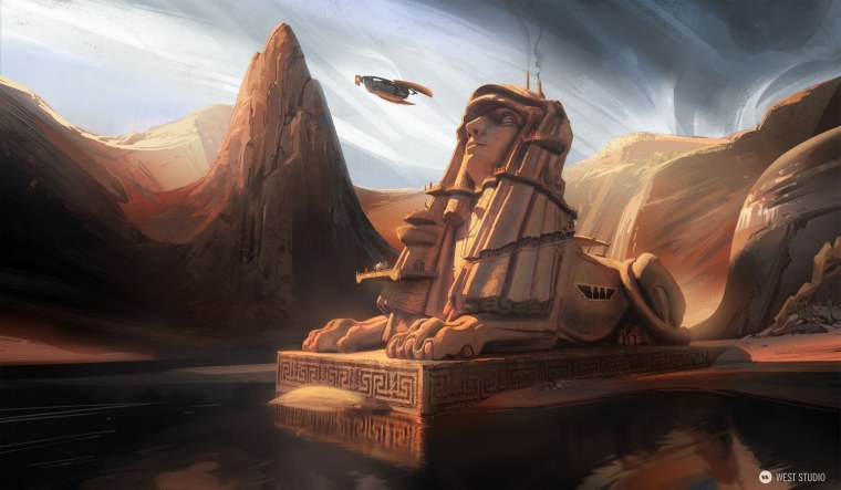 Пустыня замок твердыня арт Оазис