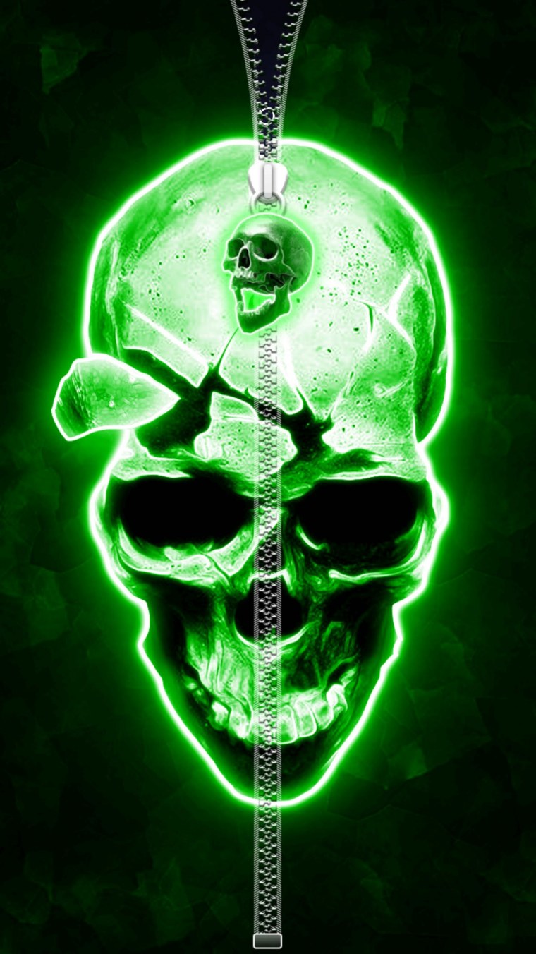 Неоновый череп