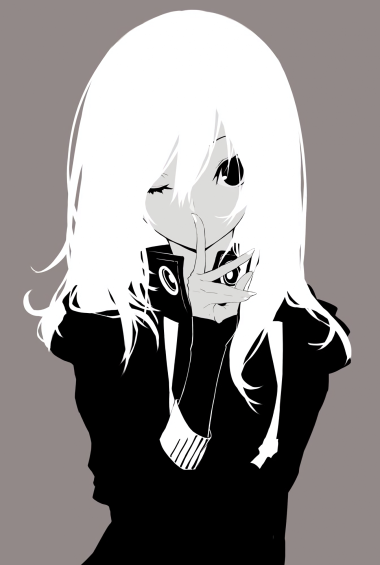 Черно белые тян на аву