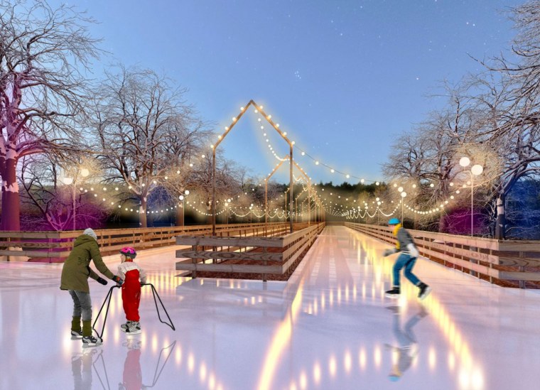 Парк Терешковой в Челябинске каток