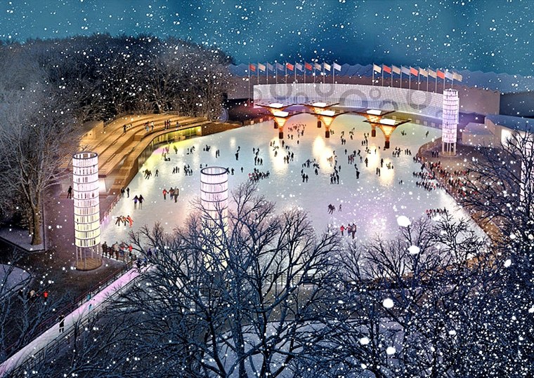 Каток «лед» в парке Сокольники