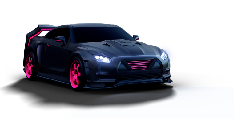 Без фона PNG ГТР фиолетовая для фотошопа