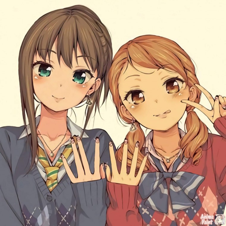 Аниме 2 девочки