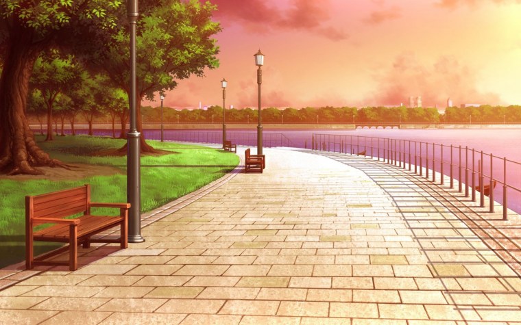 Фон парка аниме