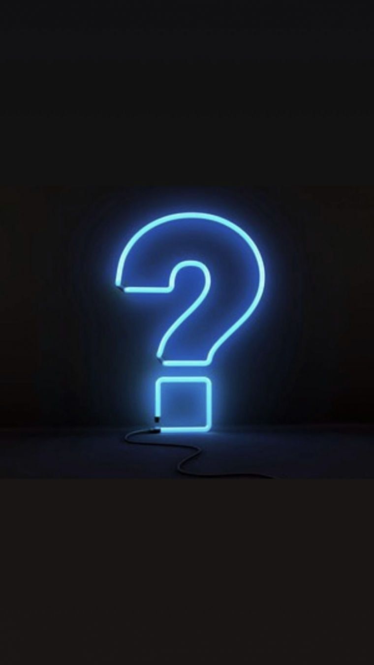 Неоновый знак вопроса