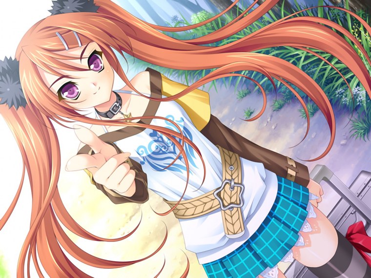 Аниме девочка с хвостиками