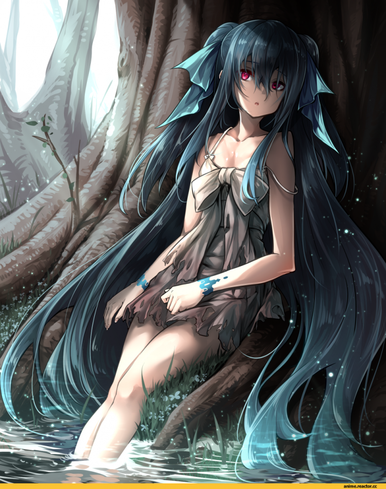 Аниме девочка с длинными волосами