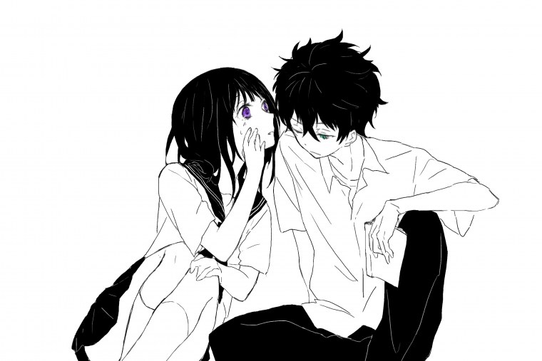 Аниме черно белое