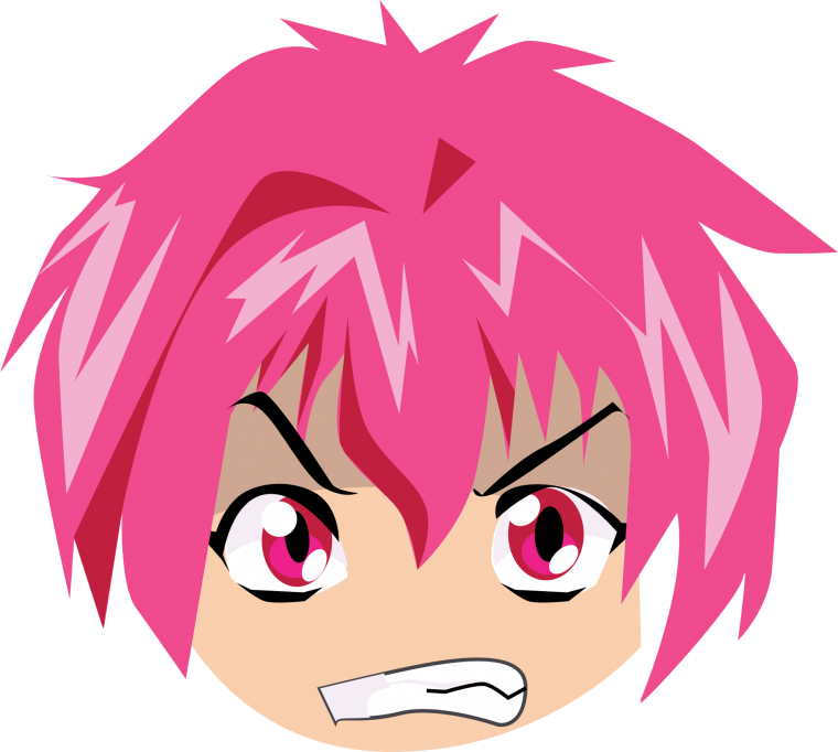 Аниме голова без волос