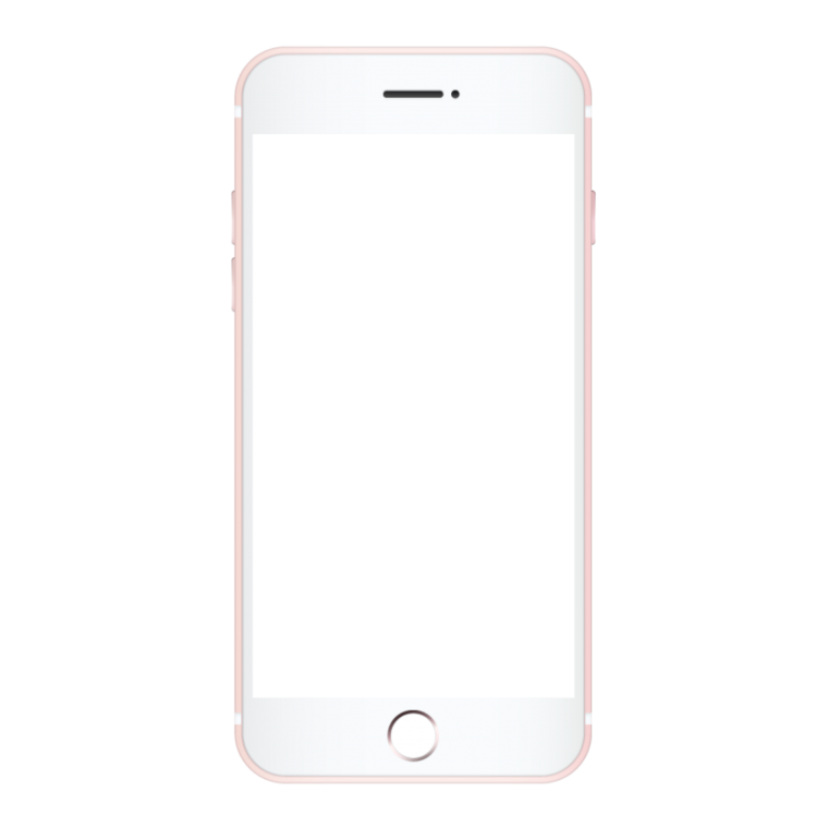 Белый смартфон на прозрачном фоне