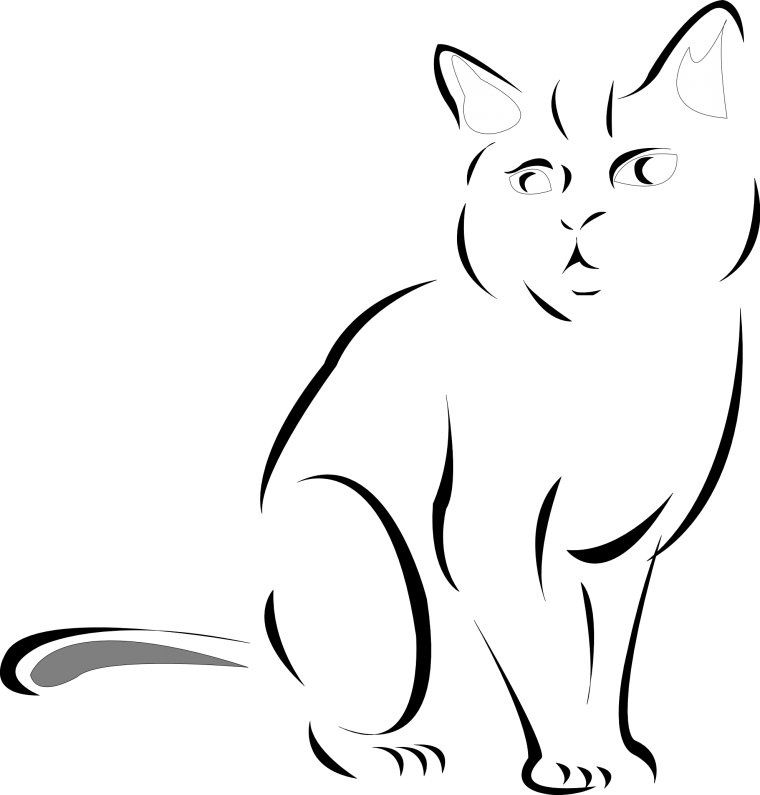 Трафарет котика