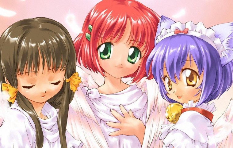 Мальчик и две девочки аниме малыши