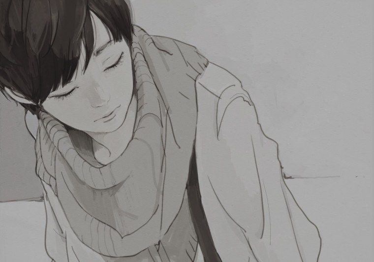 Рисунки карандашом аниме грусть