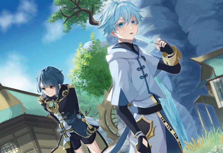 Син цю Геншин Импакт арты