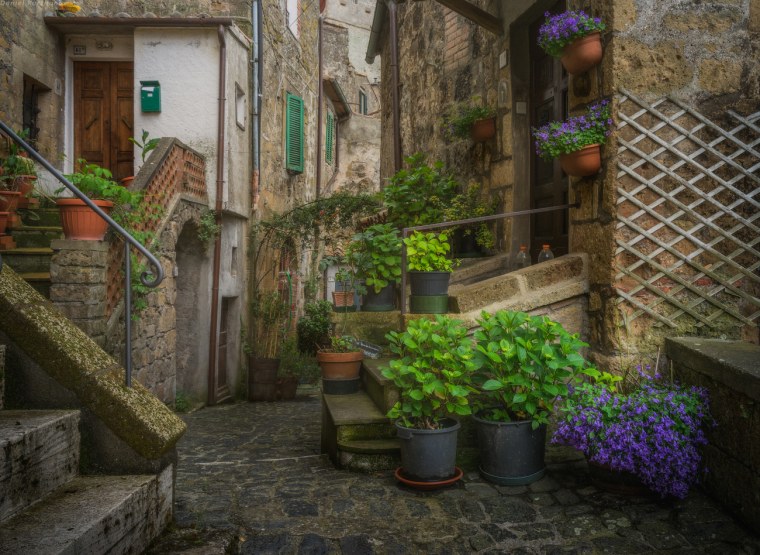 Фреска улочки Италии