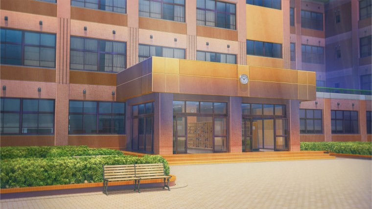 Фон школы для гача снаружи