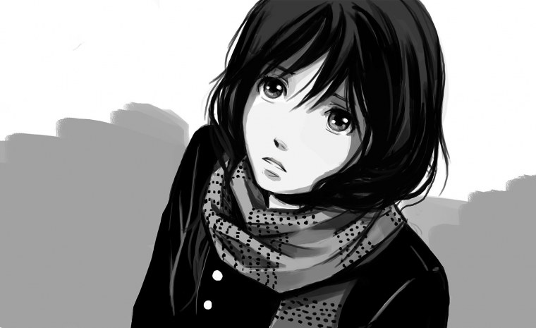 Аниме черно белое