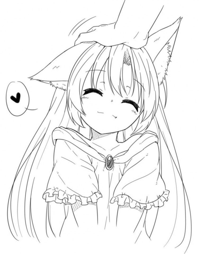 Аниме для срисовки с ушками