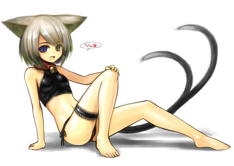 Девочка с кошкой рисунок