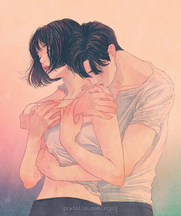 Аниме любовь в постели