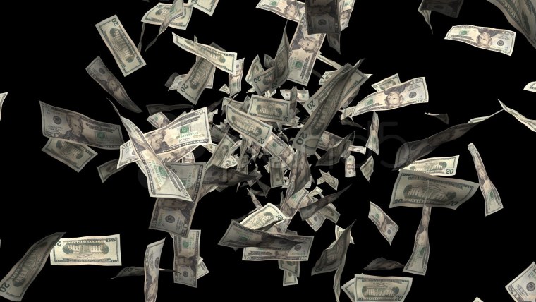 Фон с золотом и долларами